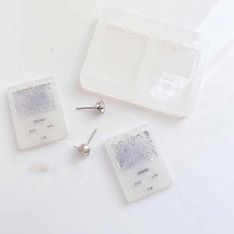 Epoxidové tekuté písky Silikonové formy Tvar přehrávače médií Přívěsek Forma Pryskyřice Forma na přívěsek Ruční výroba