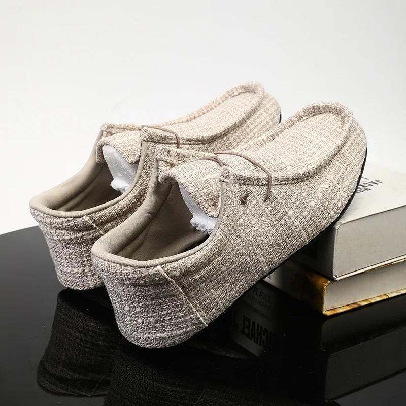 YRZL Sommar Herr Canvas Båtskor Mockasiner Casual Loafers Herr Slip-on Grön Lättviktig Andningsbar Bekväm Körsko