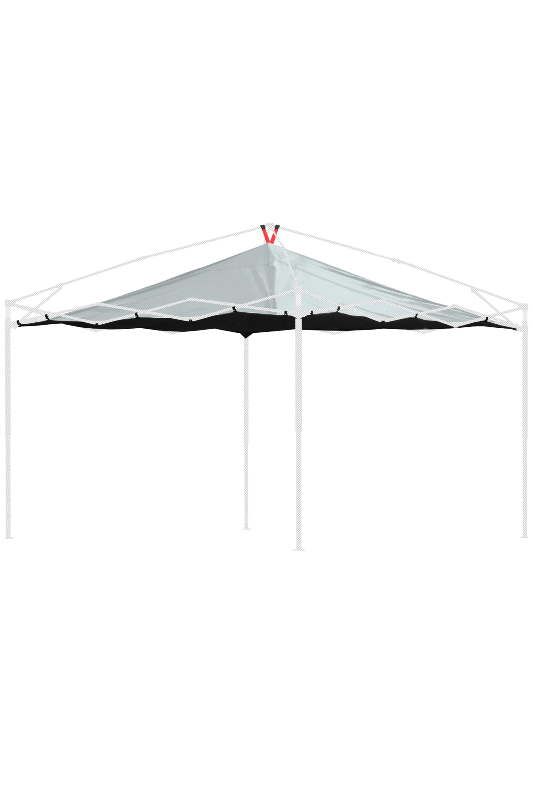 

FIELDOOR [Complete Blackout] Tarp Tent Roof Cover, Easy Installation, Sunshade, UV Protection, Hanging Type, for Camping and Outdoor Use [3.0m]