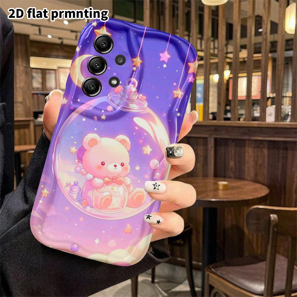 Phone Case: 2D flat, fits Samsung Galaxy A34 A35 M05 M06 S20 S22 S21 FE Plus 5G, magic glass ball bear, perfect Christmas and Halloween holiday gift