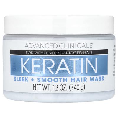 Advanced Clinicals, Keratin, Clean, Soft Hair Mask, 12 Oz (340 G)
