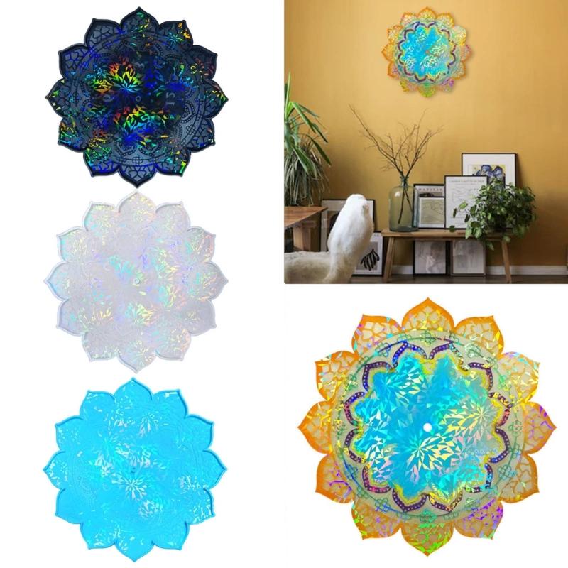 Holograficzny Formularz do Zegarów Kwiatowych DIY Dekoracja Ścienna Formularz Rzemieślniczy Formularz do Odlewania Żywicy Epoksydowej Ręcznie Robiony Wisiorek Formularz Silikonowy