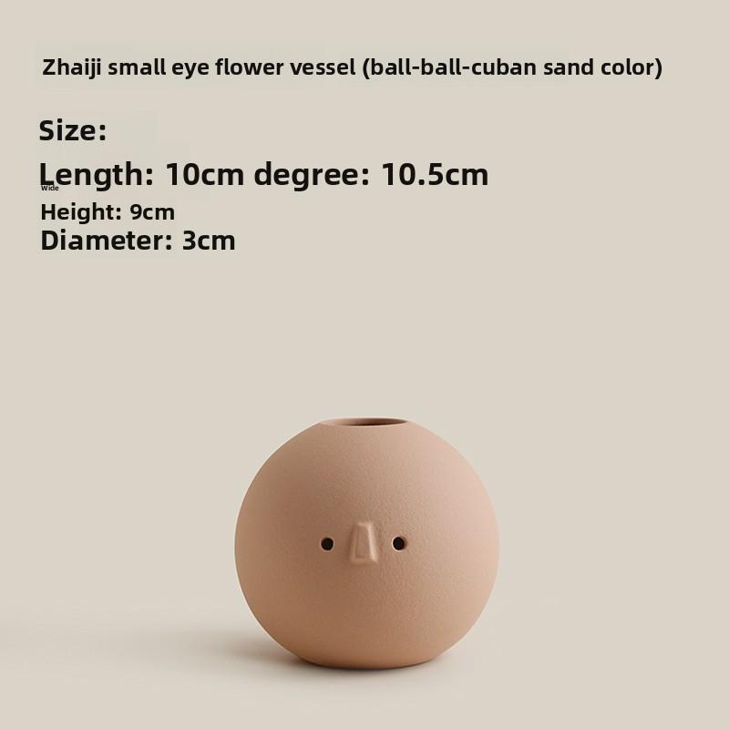 

Vintage Wabi Sabi Ceramic Vase Home Decor Living Room Tabletop Flower Art Ornament