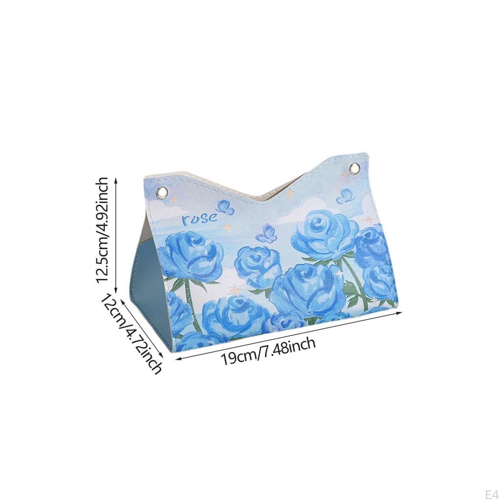 Pojemnik na serwetki z kwiatowym dekoracyjnym pudełkiem na chusteczki Nowoczesna skóra PU Papier do twarzy