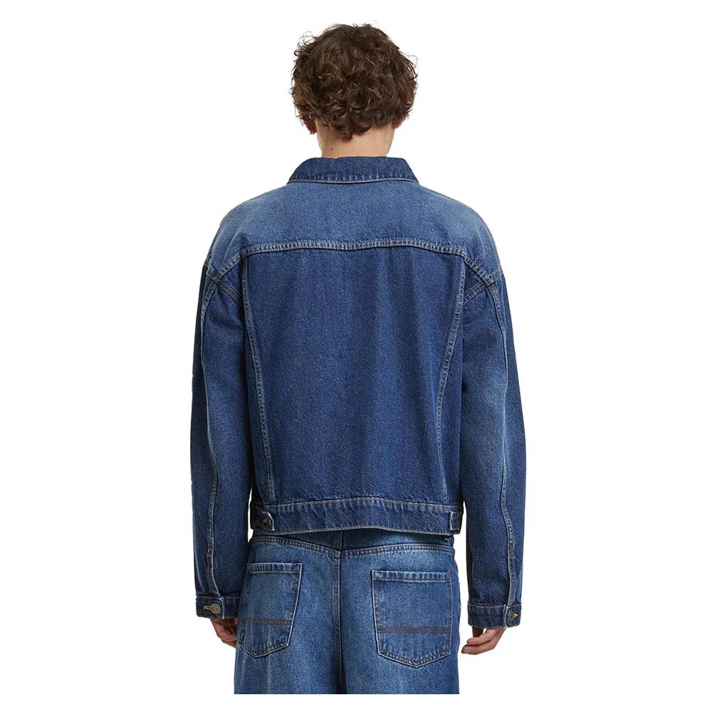 Build Your Brand Denim Jacket Heavy Ounce Boxy New Mid