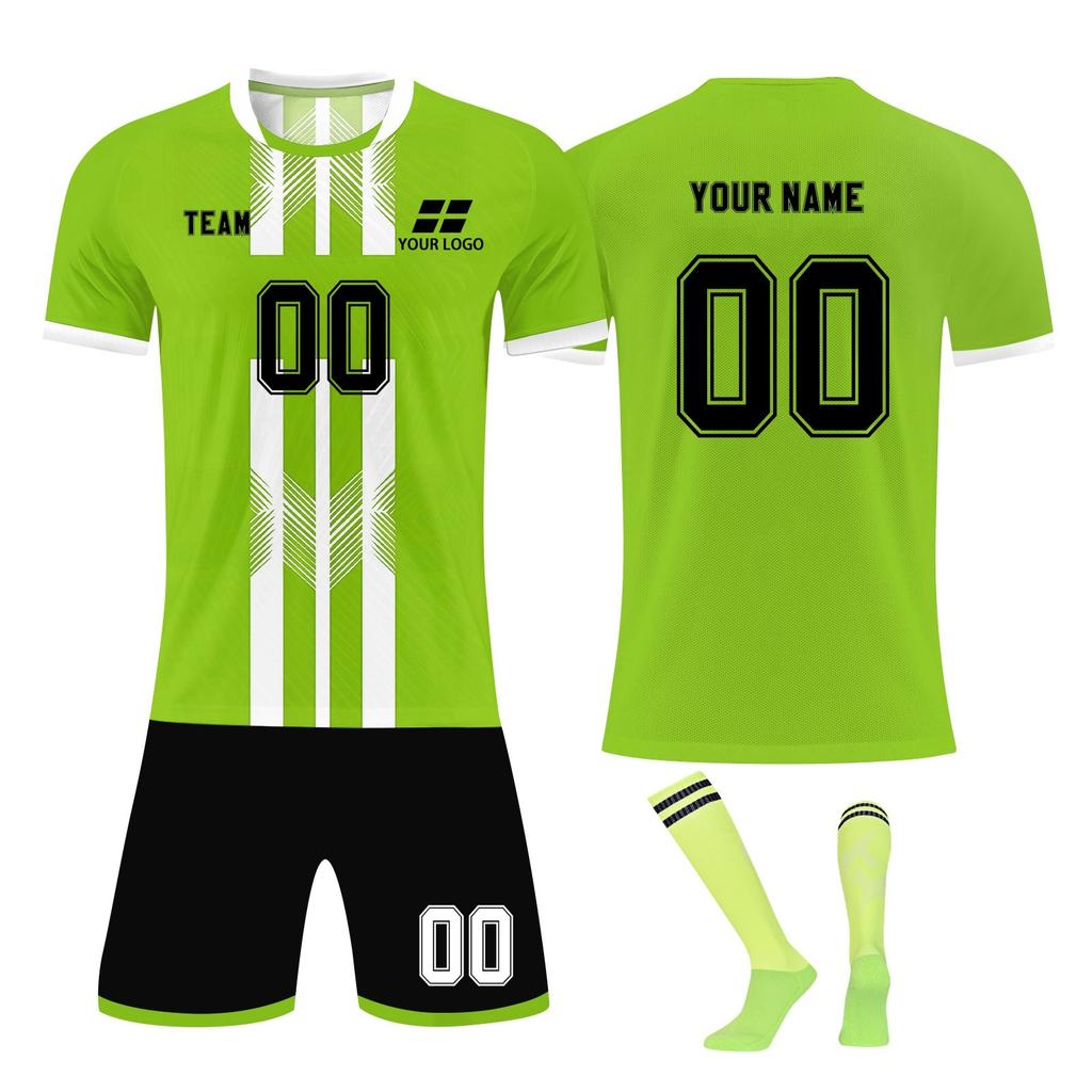 Personalisierte Shirts Kit Herren Mädchen mit Namen Nummer benutzerdefinierte Fußballtrikots für Jungen Trainingsanzug