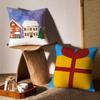 Christmas Pillow Case Sofa and Living Room Decorative Cushion Covers Dust-proof and Mite-proof Invisible Zipper