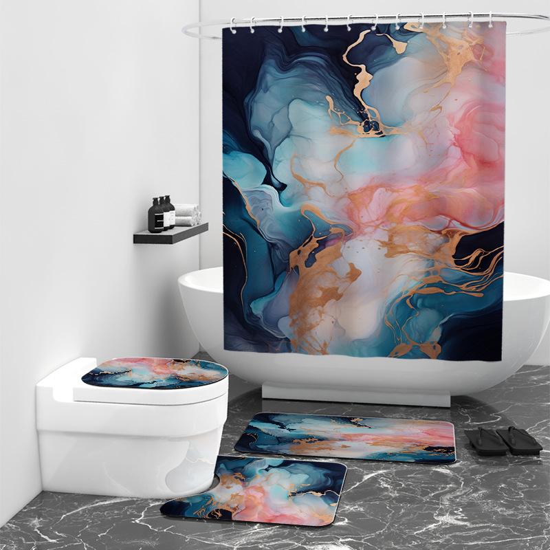 Marmor Serie Digital Gedruckt Dusche Vorhang Badezimmer Blockieren Wasserdicht