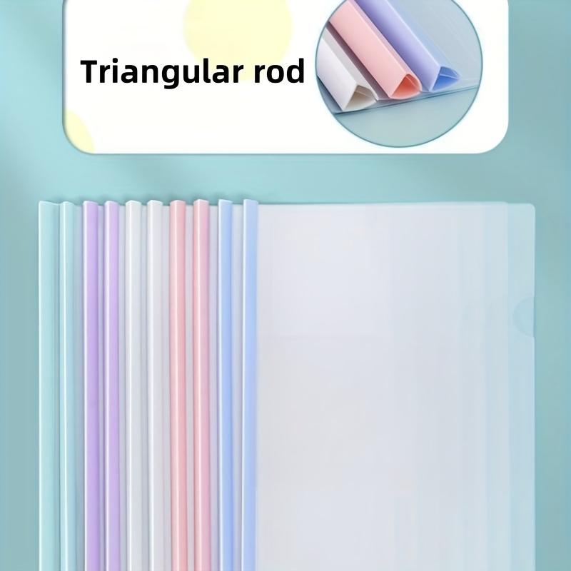 Large Capacity A4 Document Folder with Pull-Out Rod - Durable PP Material, Transparent Design for Office, School, and Home Use