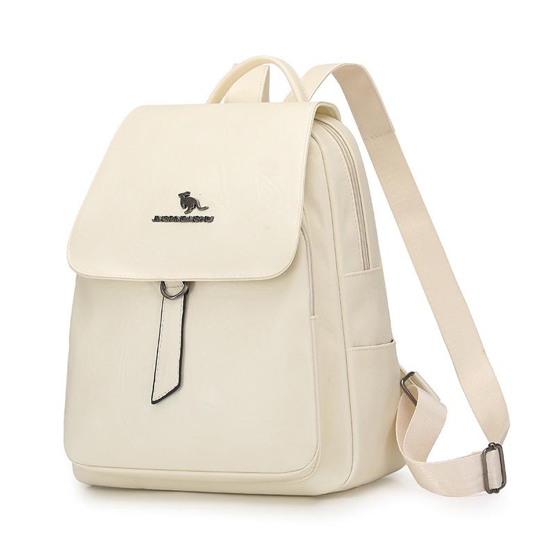 Women's Versatile Leather Backpack - Casual, Lightweight, Fashionable, Convertible Shoulder/Backpack Bag for Travel or School
