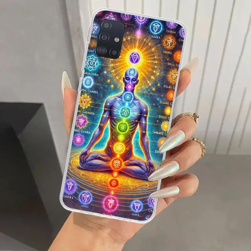 Yoga Chakra Spiritual Energy Universe Phone Case for Samsung Galaxy A52 A32 A22 A12 A02S A50S A30S A10S Note 20 Ultra 10 Plus S1