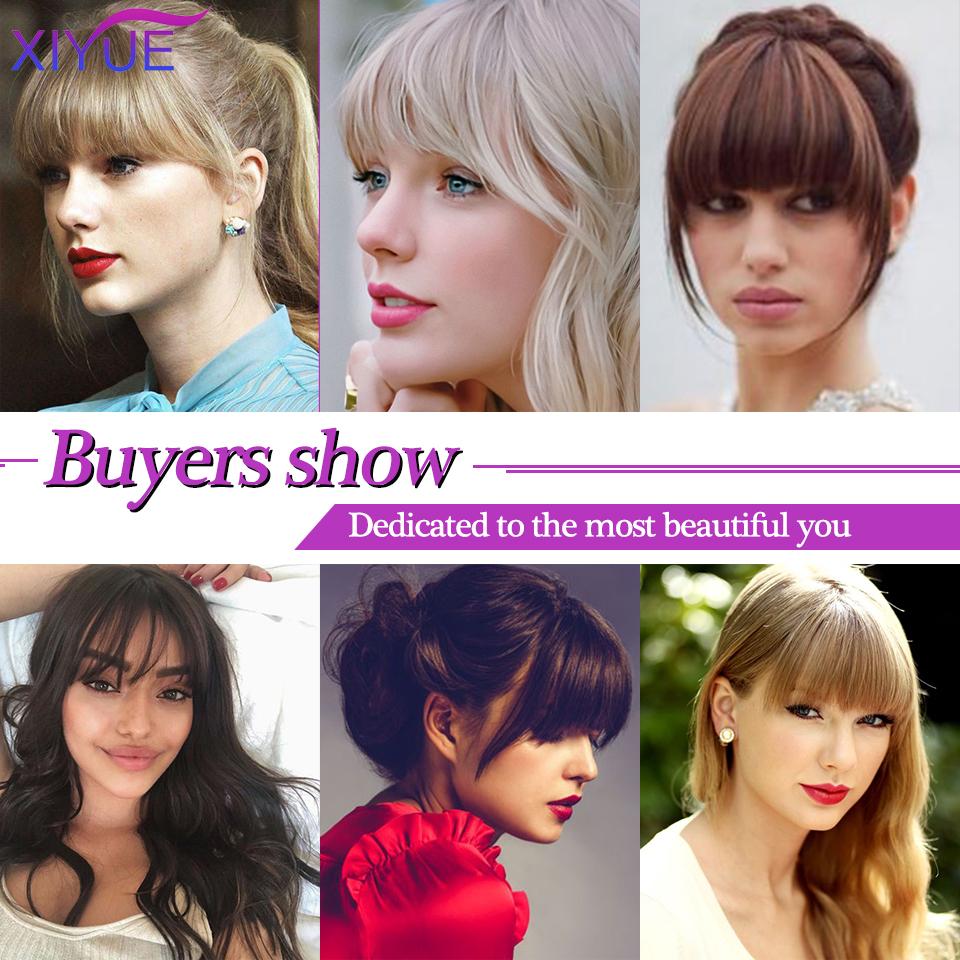 XIYUE-extensión de cabello con flequillo de aire Romo falso, postizo sintético con flecos falsos naturales para mujer, flequillo con Clip