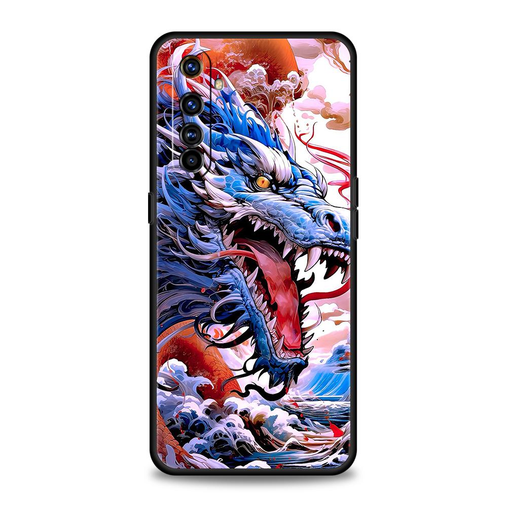 Illusory Color Chinese Dragon Soft TPU For Realme 12 11 10 9 Pro Plus GT2 GT3 GT5 7 8 Pro C21 C25 C35 Pro Shockproof Phone Case