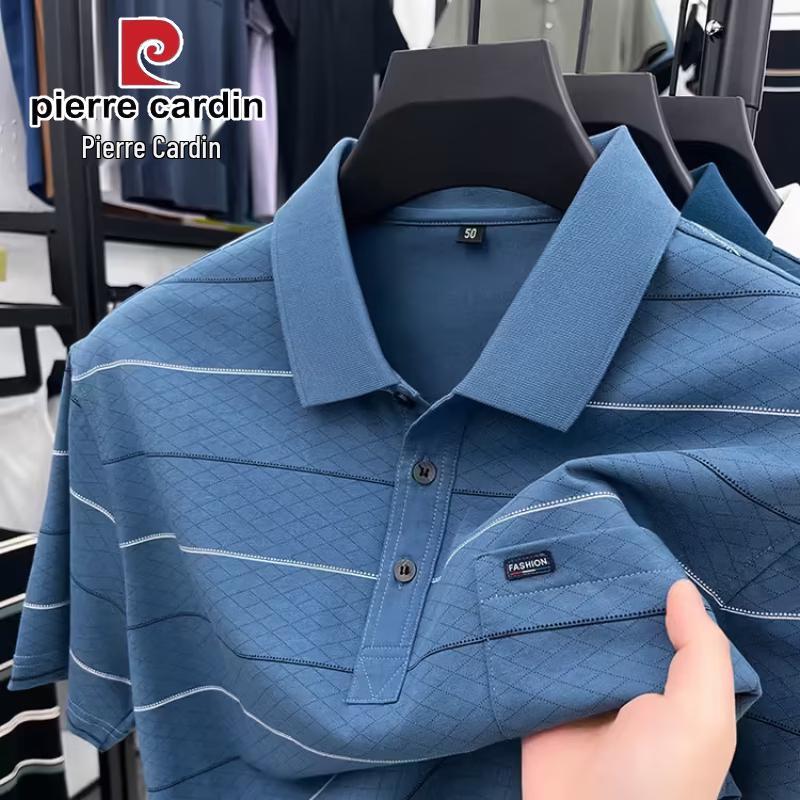 Pierre Cardin Men s Short Sleeve Cotton Blend Polo Shirt 52 светло-синий