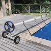Swimming Pool Cover Reel Set Storage Spool Pool Solar Cover Roller Attachment Strap Clip Kit For Inground Swimming Pools