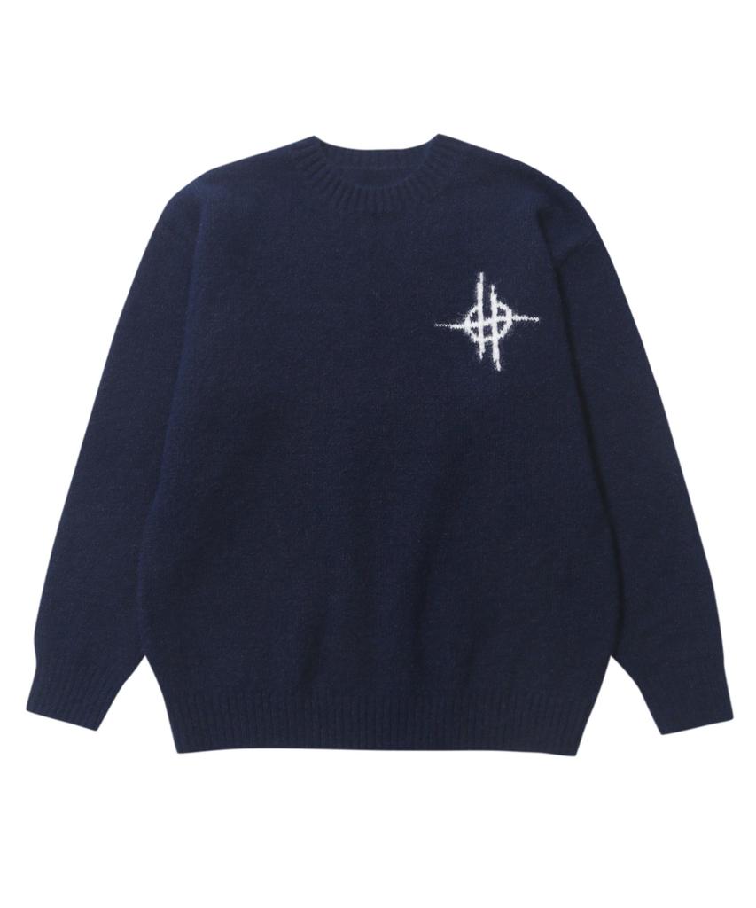 AOTT Wool Blend Intarsia Symbol Knit 4 Colors