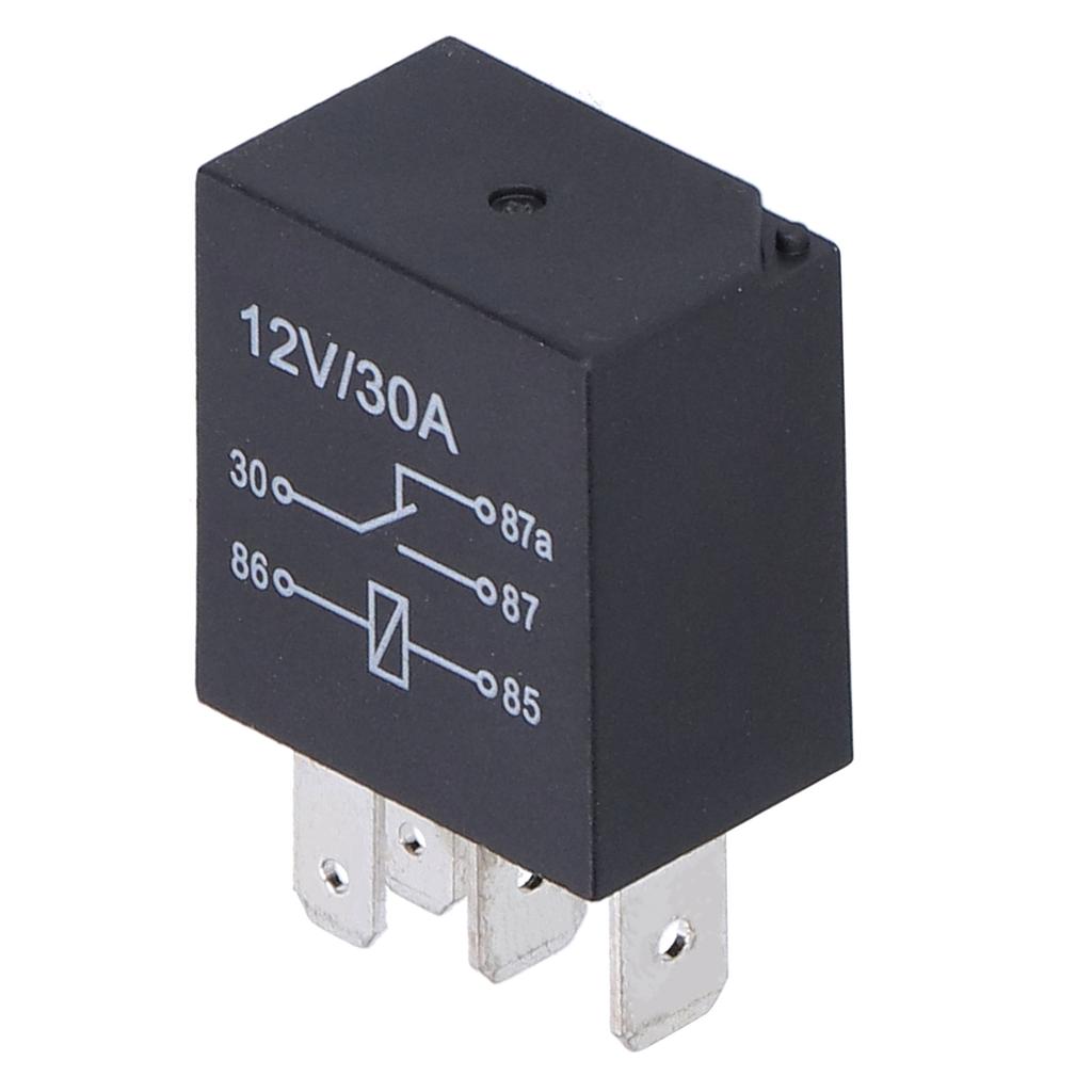 10Pcs Violet Relay 12V 30A Waterproof Set Kit for Automobile Fog Lamp Air Conditioner5 Pin