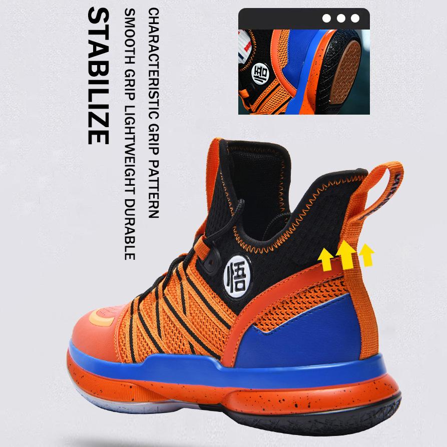 2024 New Dragon B Style Orange Mens Basketball Shoes Size 38-44 Air Cushioning Sport Sneakers Mesh Breathable Training Shoes