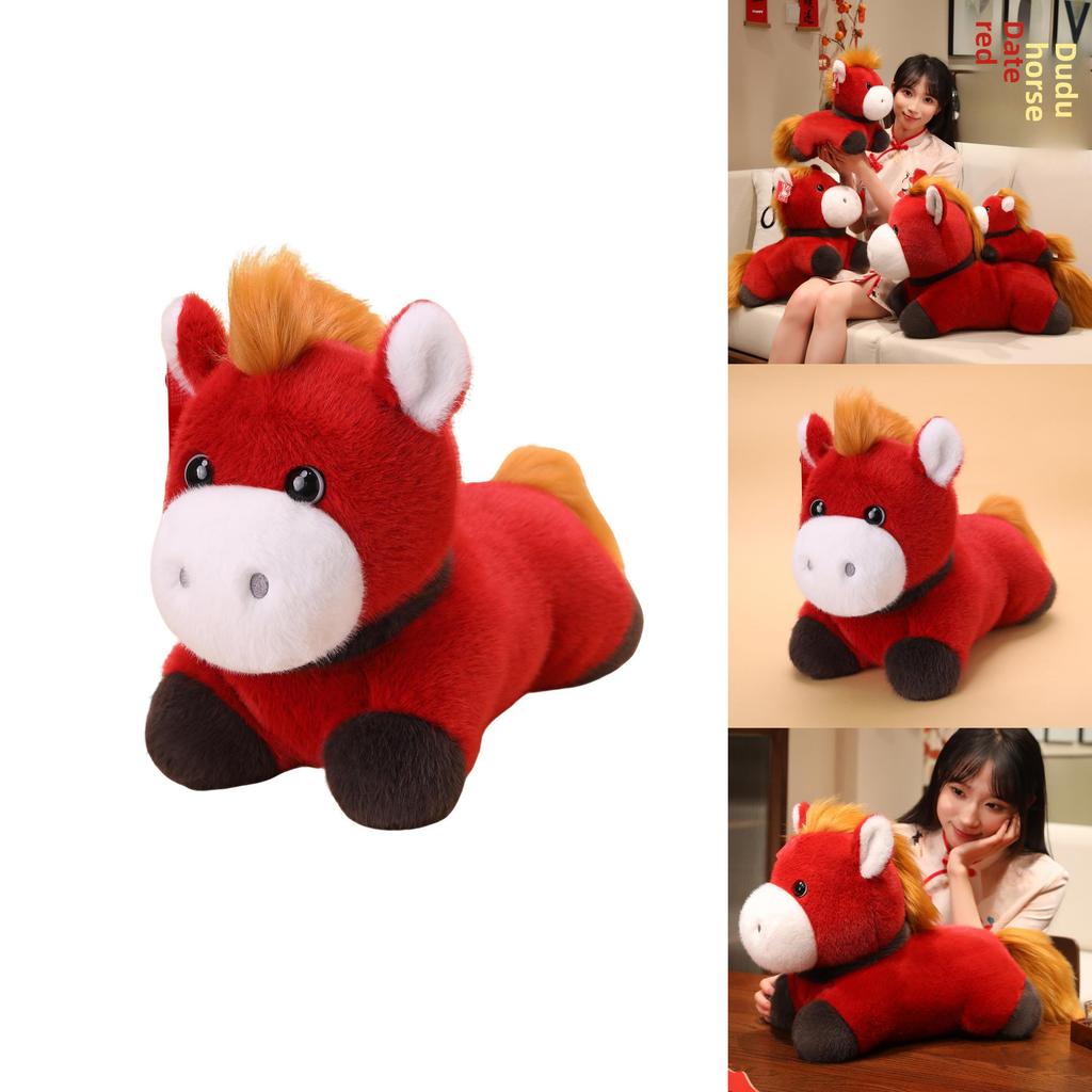 Chinese Zodiac Horse Plush Toy With Soft Polyester Filling For New Year Gifts And Celebrations