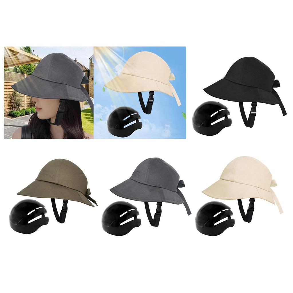 Bicycle Helmet Adult Bike Helmet Hat Shaped Helmet Impact Resistant Hat Type Helmet for Women Unisex Female School Everyday Wear