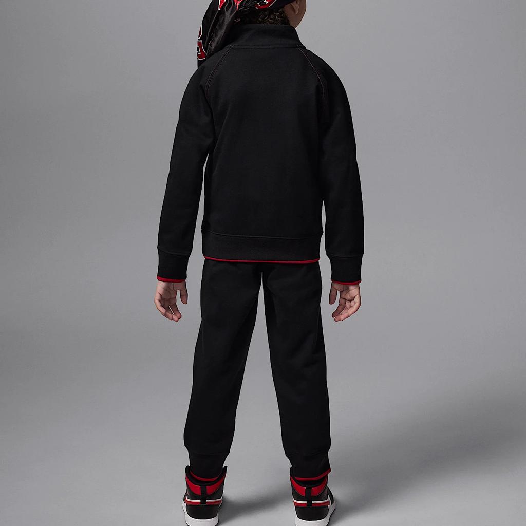 Jordan Lässiger Sportanzug Fleece Buchstabe Bequem Weich Kinderanzug Schwarz IB8140-010
