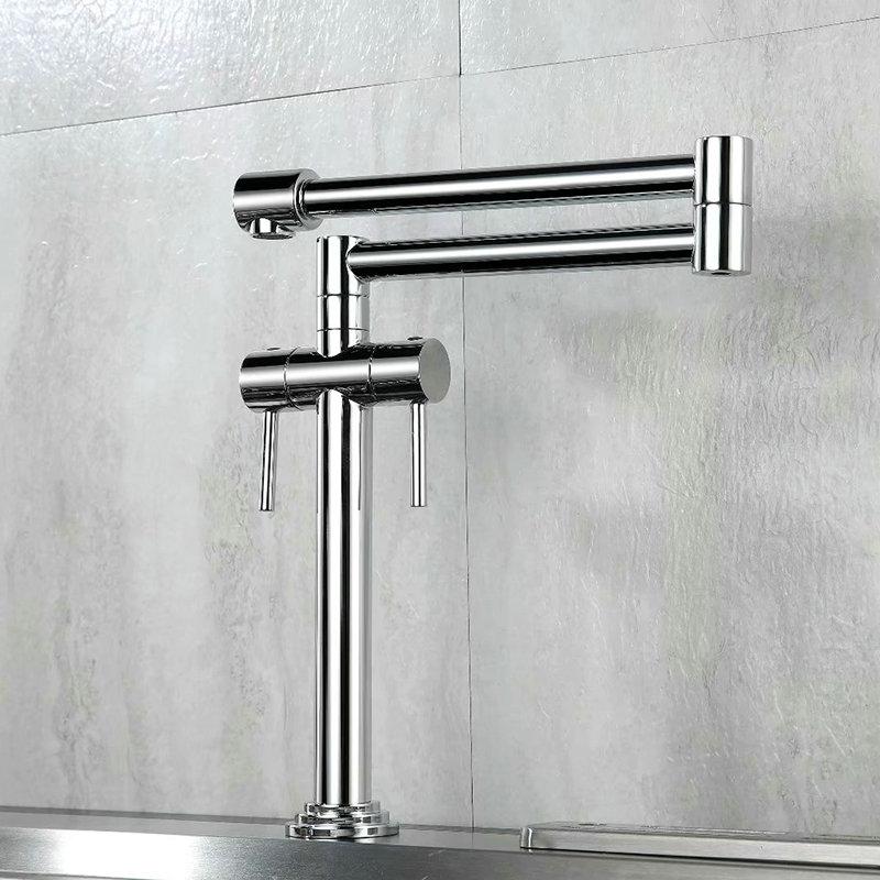 Kitchen Faucet Solid Brass Crane For Kitchen Deck Mounted Sink Mixer Foldable Nickel Brushed/Gold/Chrome/ORB/Black