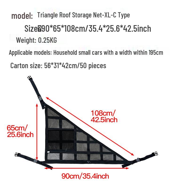 Car Interior Roof Storage Mesh Bag - Car Roof Storage Net Organize