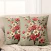 1 Pieces Vintage Floral Print Decorative Throw Pillow Covers Pattern Cushion Cover Suitable For Sofa Bedroom Car Pillow Cover