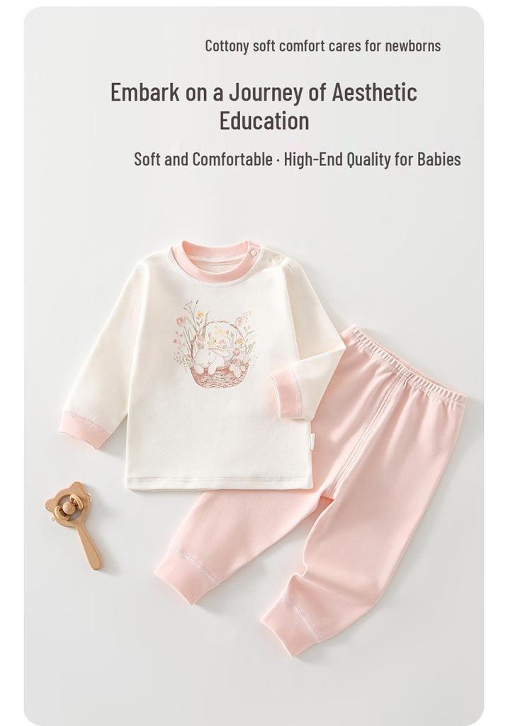 2026 Autumn Kids' Clothing Set: Cartoon Detachable Crotch Pants, Pure Cotton, Class A Quality for Boys and Girls
