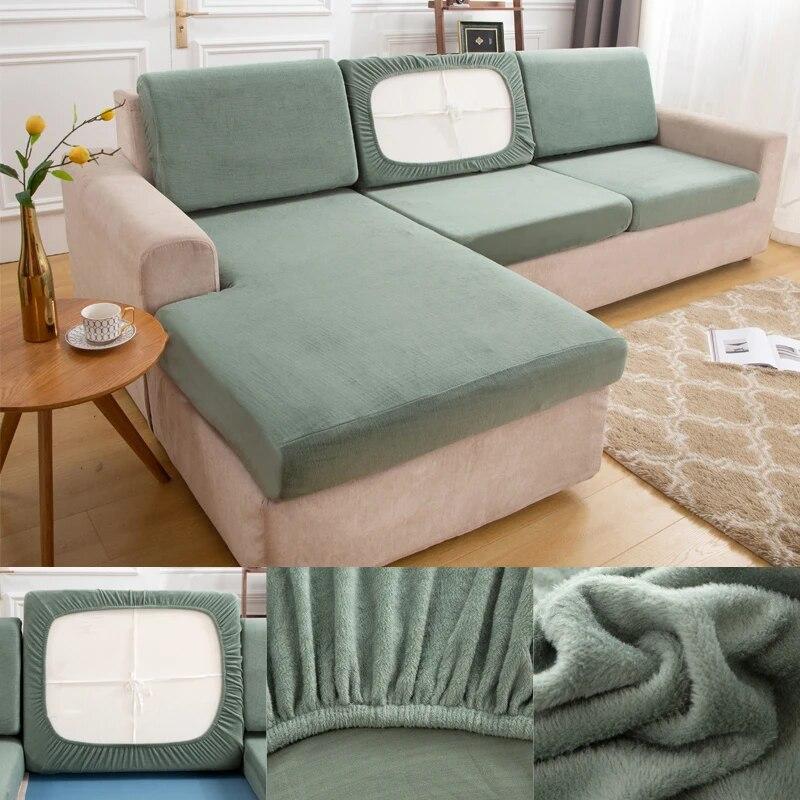 Lavabilă, detașabilă, husă de pernă de șezut pentru canapea de pluș Huse de protecție elastică pentru animale de companie Husă de pernă pentru canapea pentru mobilier