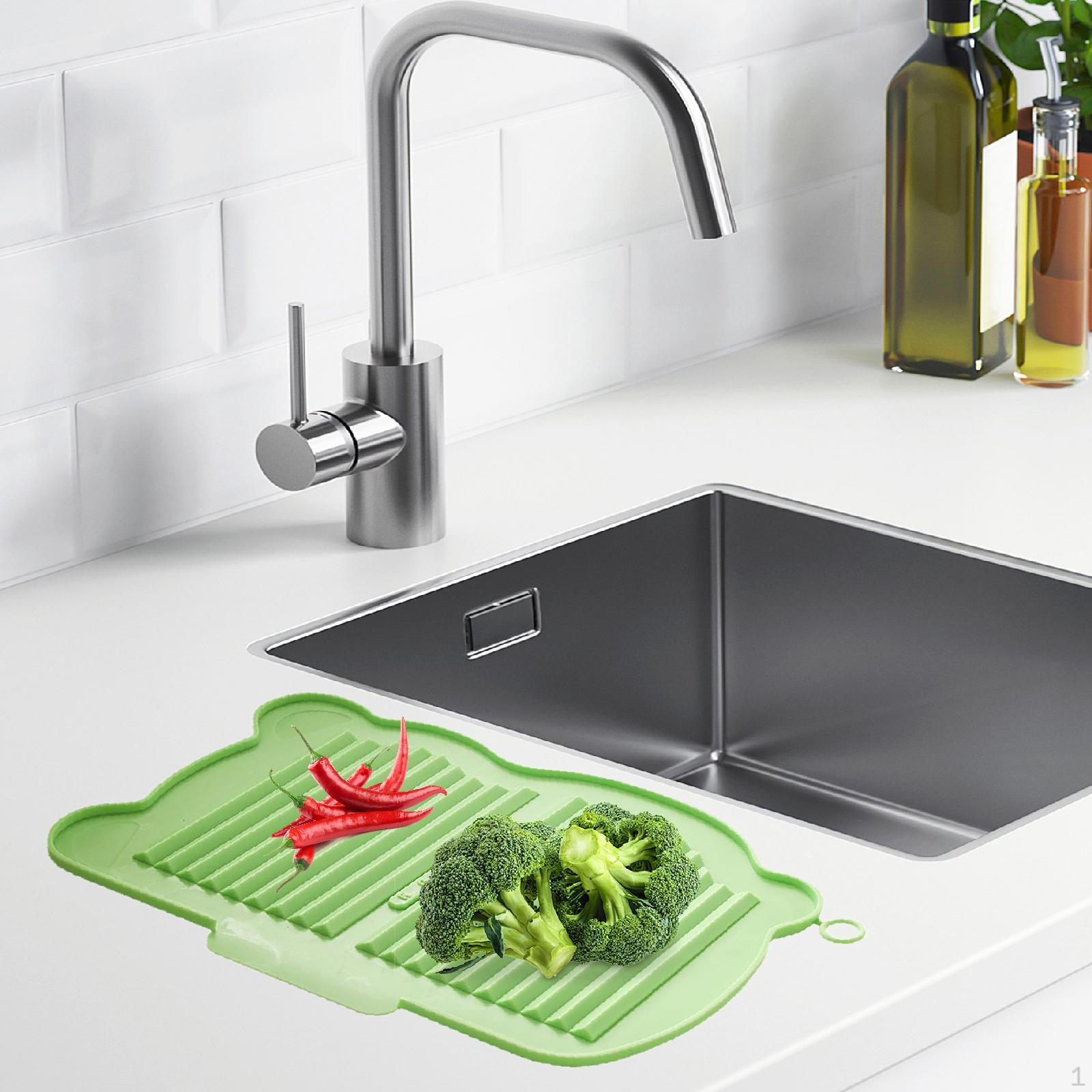 Dish Drying Mat Made of Silicone for Kitchen Use 1378x1004in Draining Pad зелёный 980₽