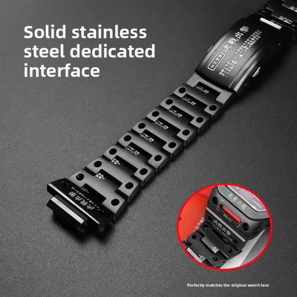 Mod kit DW5600 mecha metal case stainless steel strap For Casio G-SHOCK DW-5600 GW-B5600 GMW-B5000 Men Replaces bezel bracelet