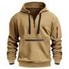 New Men's Sweatshirt Autumn and Winter Fleece Sweatshirt Loose Large Size Zipper Hoodie