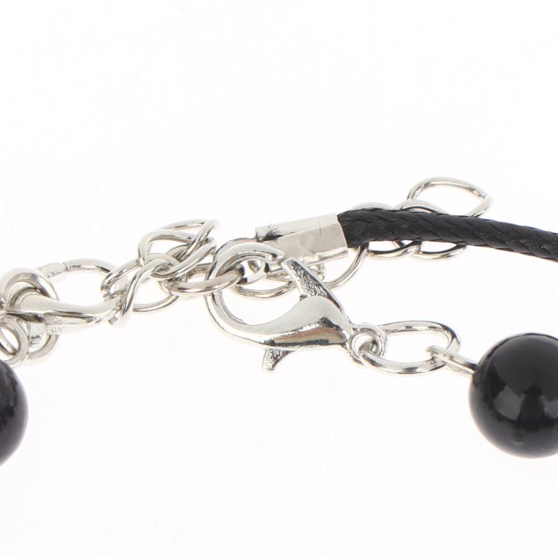 Dvouvrstvý černý korálkový hvězdicový choker náhrdelník Punk pentagram kožené šňůrky Náhrdelníky pro ženy dívky