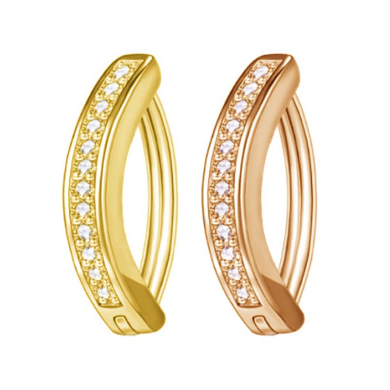 1 Stück Nabelpiercing für Frauen, minimalistischer Zirkon-Bauchring, gebogener Nabelring