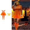 Cosplay Halloween Costume Yellow Mustache and Eyebrows Fake Beard with Glasses,Tangerine Tutu Tangerine Costume Accessories