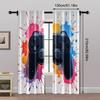 2pcs   Curtains&Drapes Vibrant Gamer Room Machine Washable (without Rod) Thermal Insulation   and Room Darkening Functions Perfect