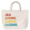 Beach Bag - PLANETEE - Julia Goddess - Rope Handle - Large Size - Made In France
