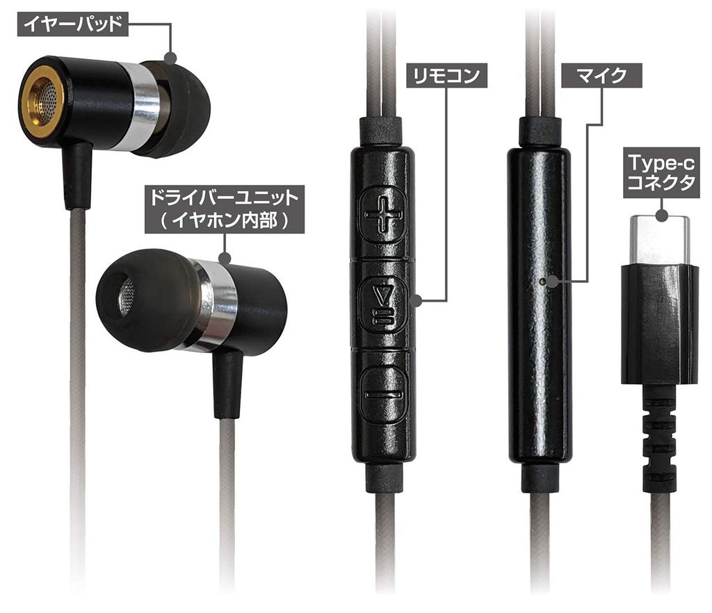 Kashimura Type-C Earphones, Heavy-Duty, Product Number NAE-223