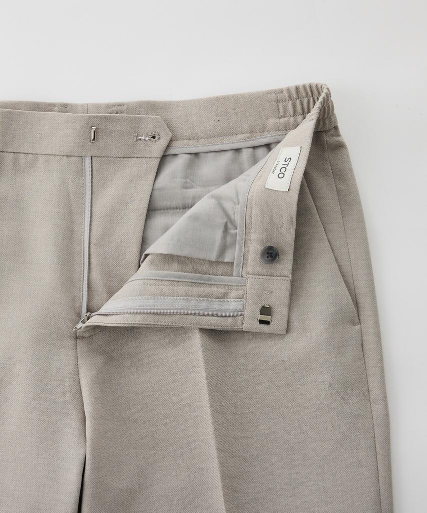 STCO Texture Poly Soft Slacks_Ivory (Straight Fit)_Spaxb07Csi