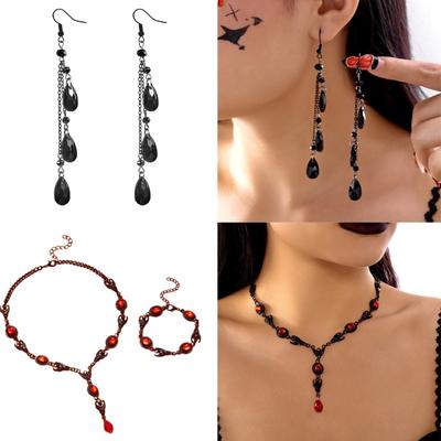 Jewelry Set Halloween Dangle Earrings Halloween Jewelry Gifts Necklace Party Accessories Set