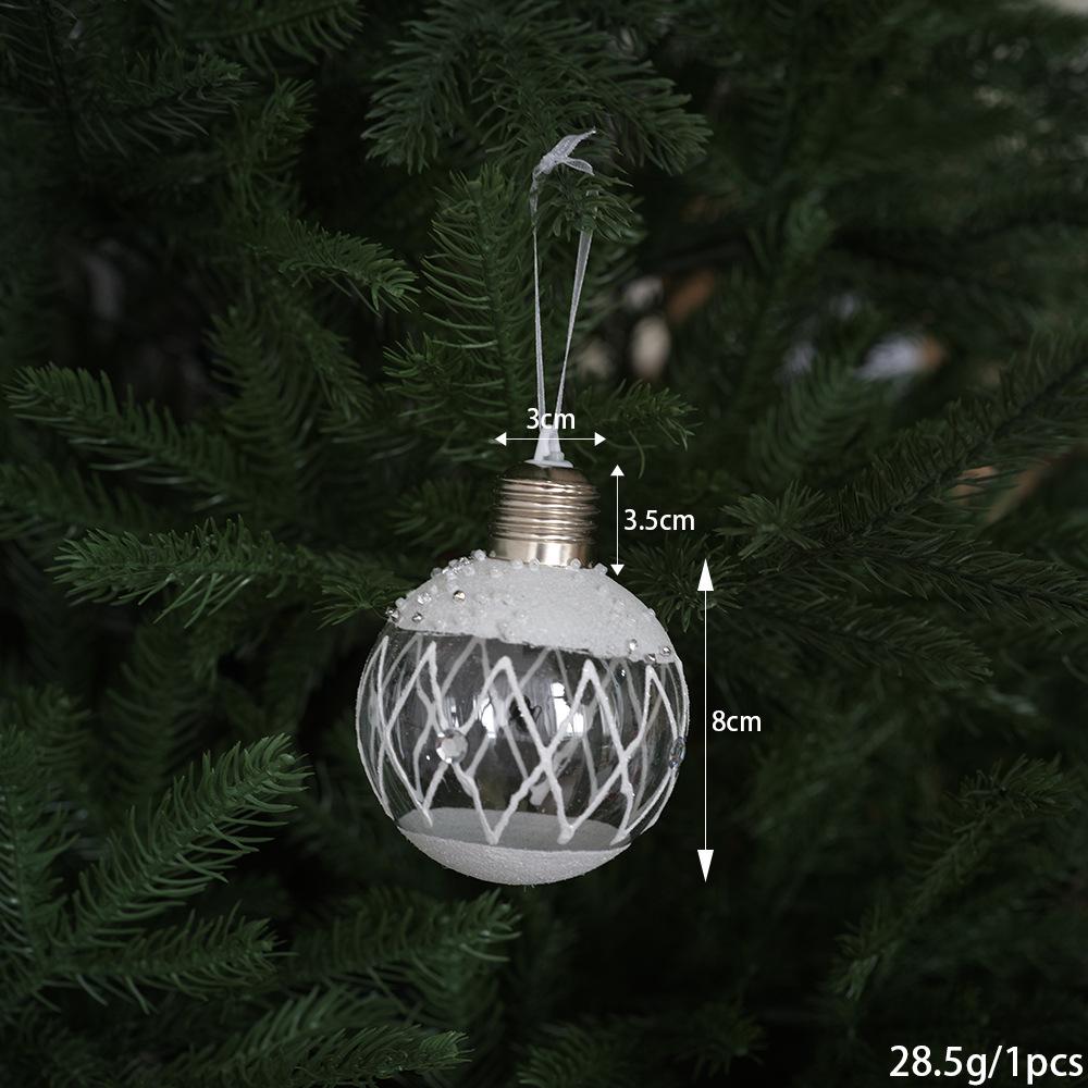 Luminous Christmas Tree Ornament: Decorative Plastic Ball