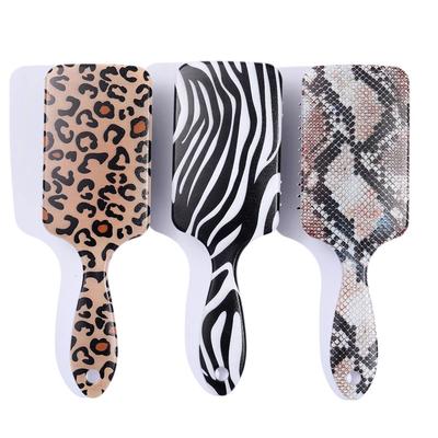 1 Pcs Home Leopard Air Cushion Combs Salon Women Scalp Massage Comb Handle Wide Teeth Hair Brush Anti-static