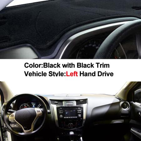Car Dashboard Cover Dashmat  Carpet Dash Mat 2 Layers For Nissan NP300 Navara Renault Alaskan D23 2014 2015 2016 2017 2018 2019