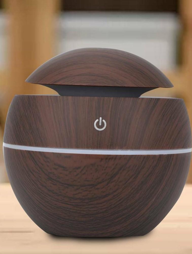 

Увлажнитель воздуха с круглым распылителем Wood Grain, бесшумный USB-увлажнитель воздуха для дома и автомобиля, ароматерапия CHINA шоколадный