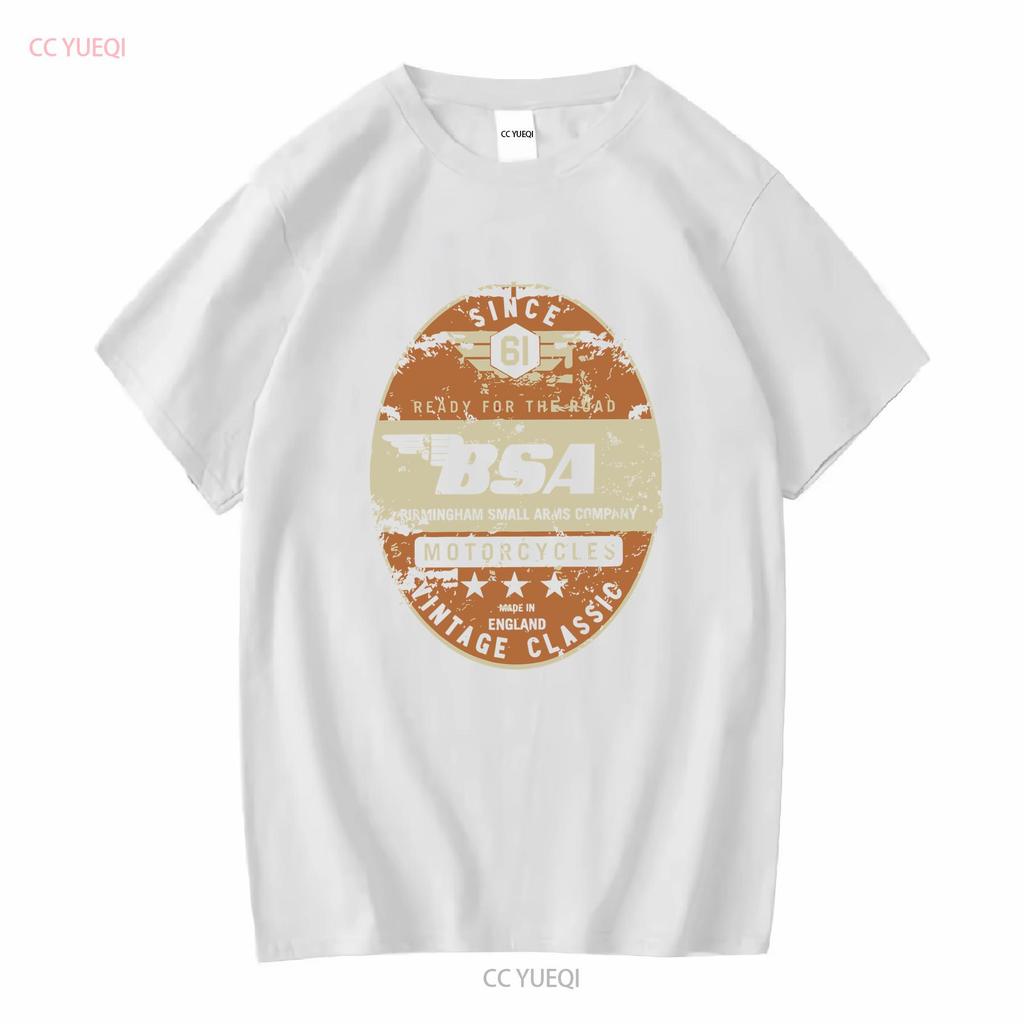 Licensed B S A Motorcycles Birmingham Small Arms Co BIG TALL 3XL 5XL T Shirt long or short sleeves vintage Washed homme