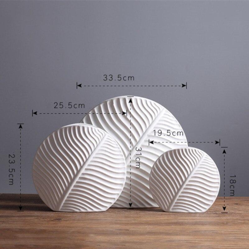 Nordic Keramik Baum Blatt Design Blume Vase Moderne Minimalistische Mode Wohnzimmer Blume Container-Home-Dekoration Ornamente