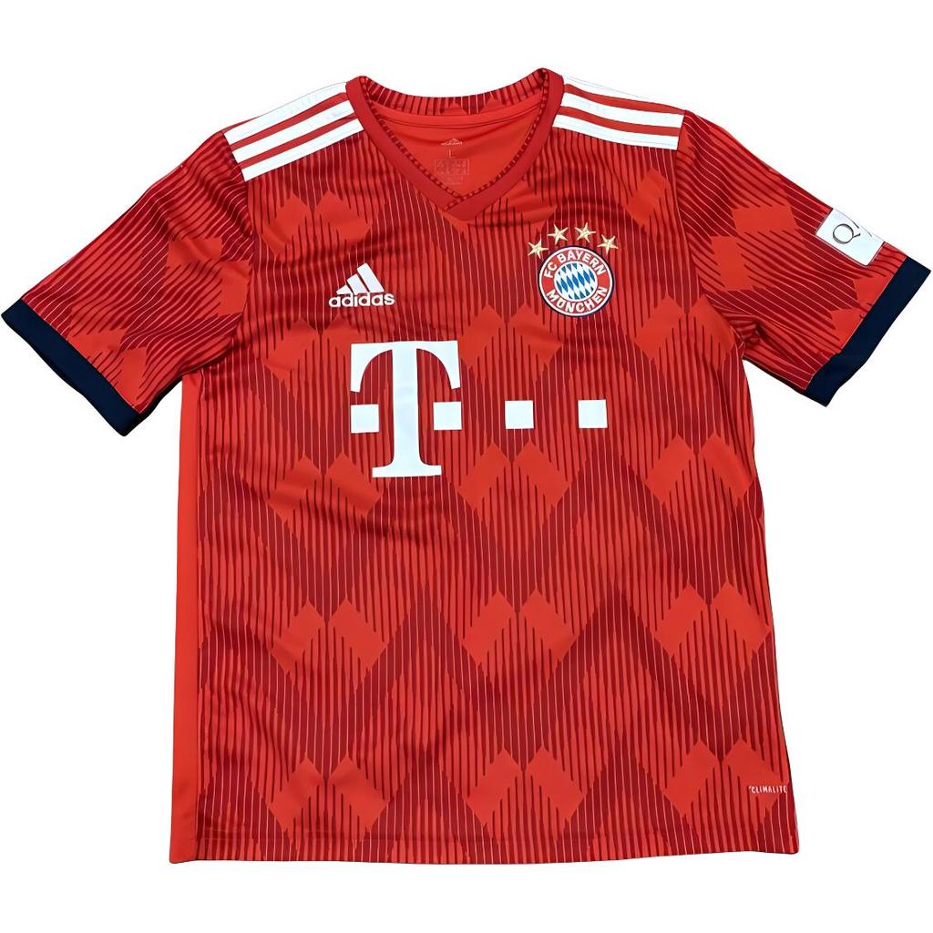 Adidas Bayern Comfortable Fitted Short Sleeve Football Shirt Men Tops Red CF5433