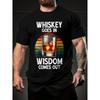 Herren Plus Size T-Shirt Geeignet für & Groß - Locker Geschnitten Whiskey-Muster Kurzarm Rundhals T-Shirt, Lässige Sommerhemden mit Whiskey