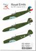 Toromodel Royal Emir Yugoslav Air Force Me109 Plastic Model Decal TRMED32001 1/32 (Airplane)